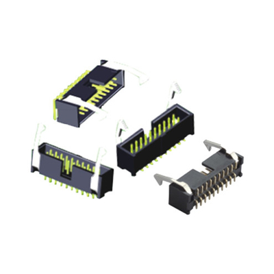 Black 10pin 2.54mm Pitch Double Row Idc Ejector Header Pcb Connector Male Gold Flash