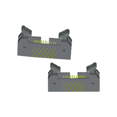 Black 10pin 2.54mm Pitch Double Row Idc Ejector Header Pcb Connector Male Gold Flash