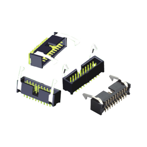 Black 10pin 2.54mm Pitch Double Row Idc Ejector Header Pcb Connector Male Gold Flash