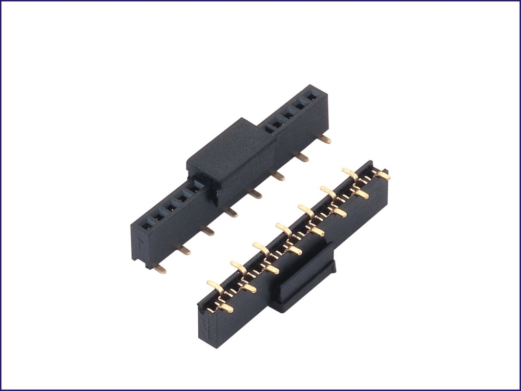 1.27mm pitch shenzhen factory waterproof gold plated  customized female singlerow SMT H4.3 right front left rear withcap