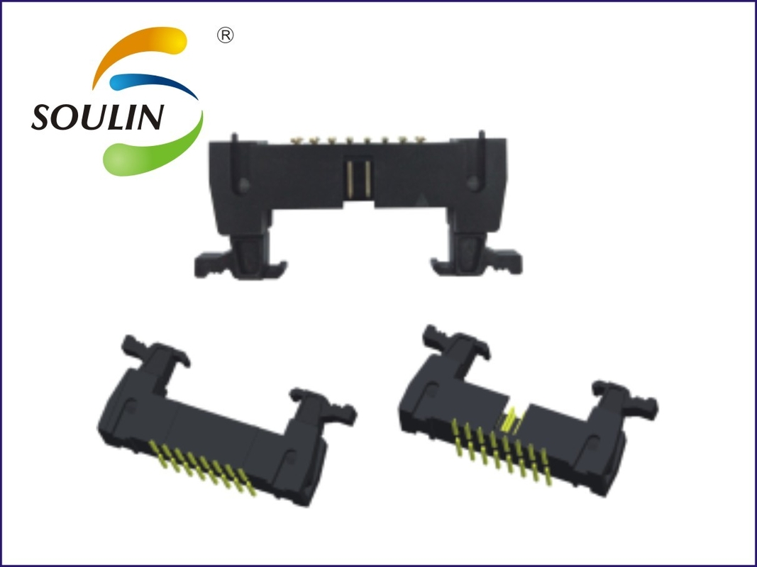 Dual Row H12.95 SMT 2.54 Mm Pin Header Waterproof Right Angle